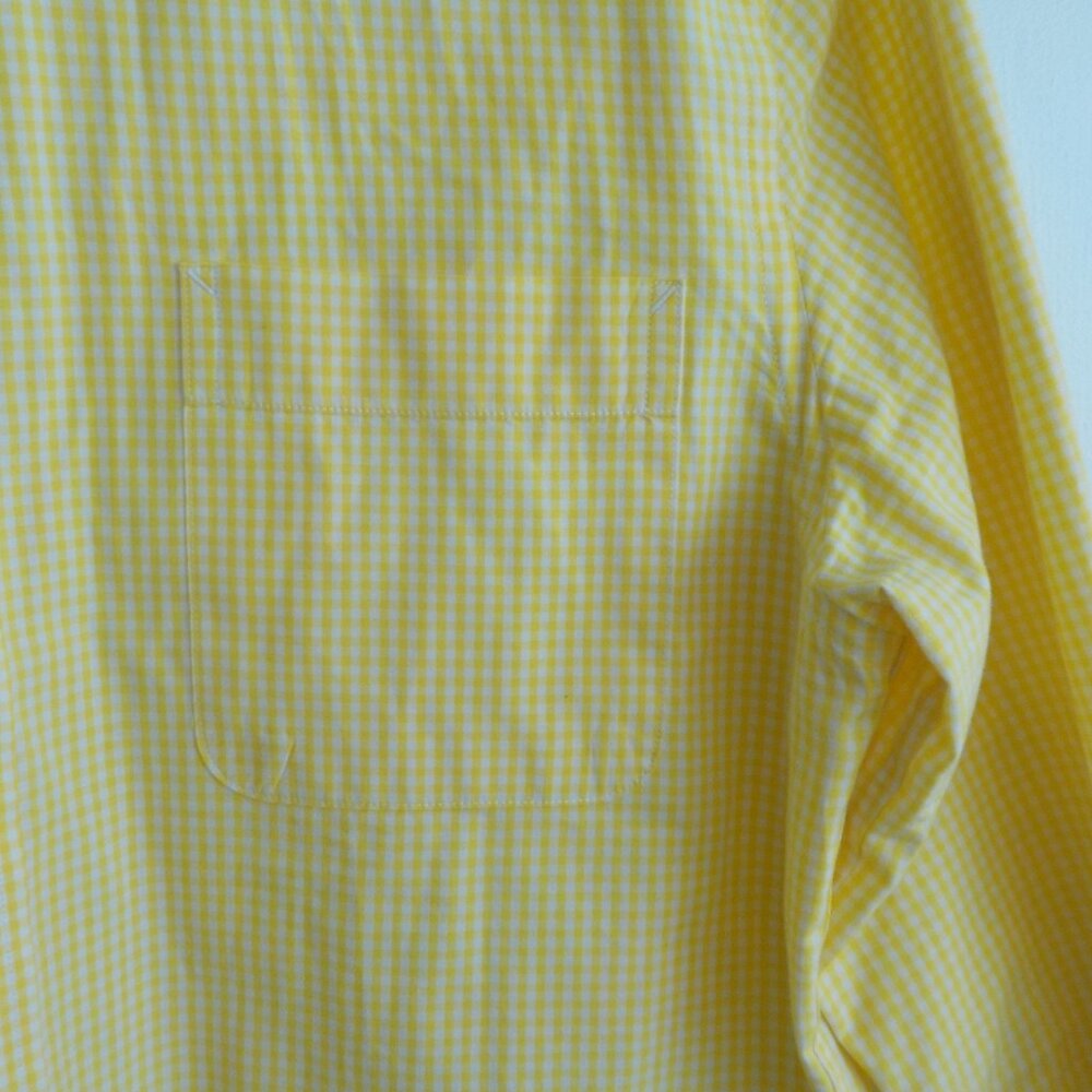 Tommy Hilfiger Yellow Check Long Sleeve Button Down - Slim 15 1/2 32-33 - (411) - Picture 4 of 8